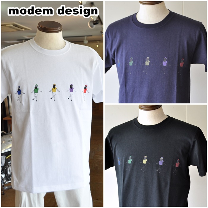 modemdesign　 モデムデザイン　半袖T　カットソープリントTシャツ おっさんシリーズ