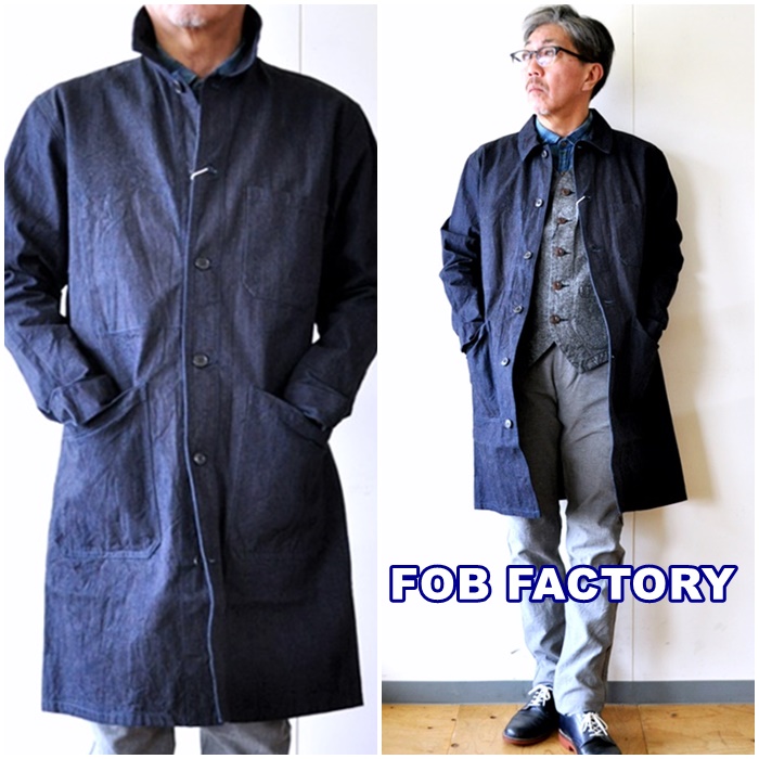 FOB 　FOBFACTORY　エフオービーファクトリー　フレンチデニムコート　F2408