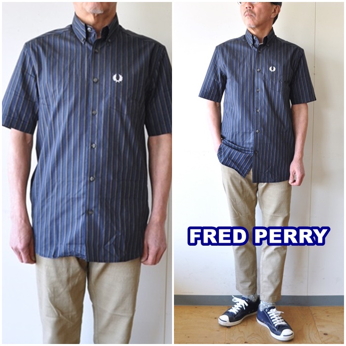 FREDPERRY フレッドペリー　ボタンダウンシャツ　M１５７９　半袖シャツ
