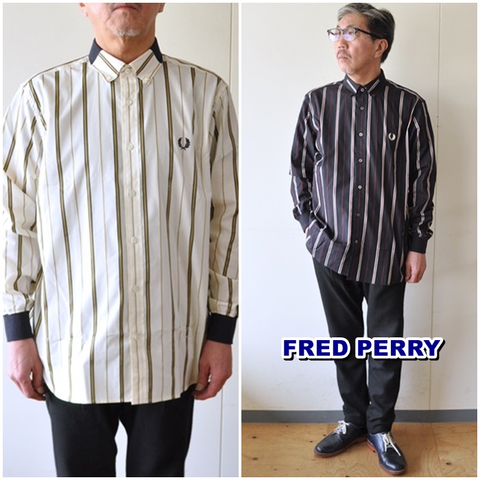 フレッドペリー　ＦＲＥＤＰＥＲＲＹ　長袖シャツ　ストライプシャツ　ドビーストライプ