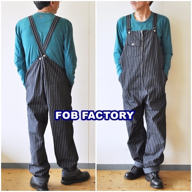 FOBファクトリー F0479 デニム オーバーオール  ウォバッシュ
