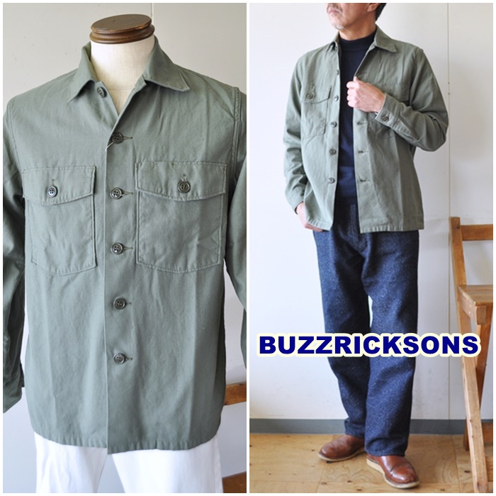 BUZZRICKSON 　バズリクソン　コットンサテンシャツ　 28607　シャツジャケ