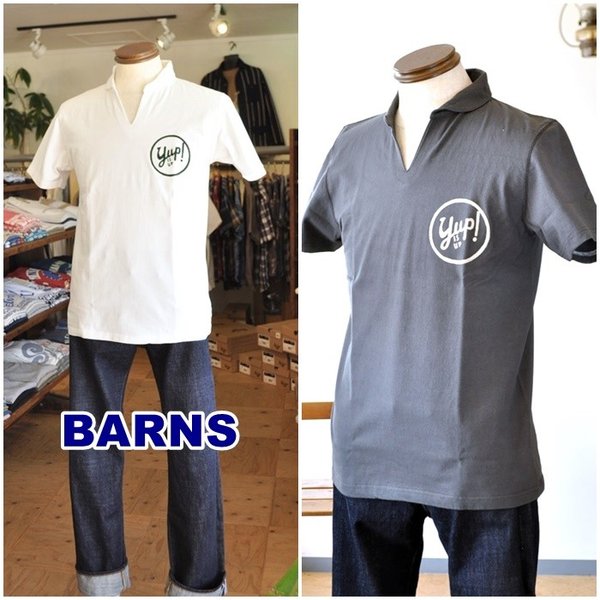 粋な男を演出する バーンズ ＢＡＲＮＳ　スキッパーポロシャツ