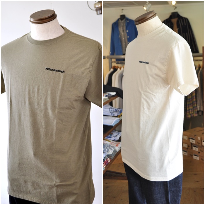 シンプルだけど味のある　刺繍ワンポイントＴシャツ　マナスタッシュ　ＭＡＮＡＳＴＡＳＨ