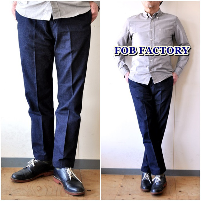 ＦＯＢＦＡＣＴＯＲＹ　エフオービー F0481 　ヘリテージデニム トラウザーパンツ　