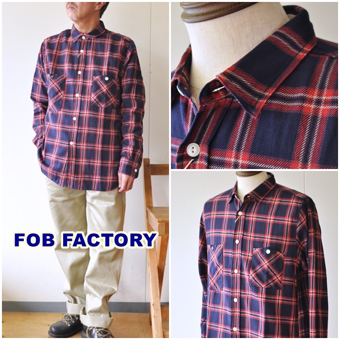 FOB FACTORY　FOB エフオービーファクトリー　ワーク シャツ 　F３４７２