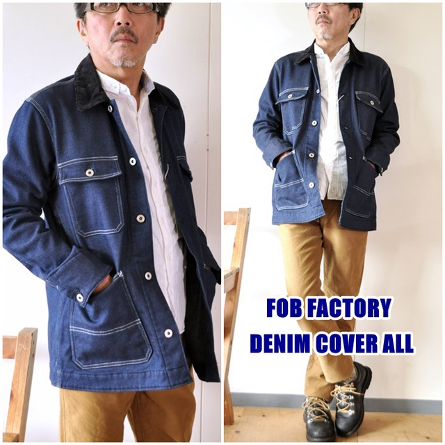 エフオービーファクトリー　ＦＯＢＦＡＣＴＯＲＹ　デニムカバーオールジャケット　