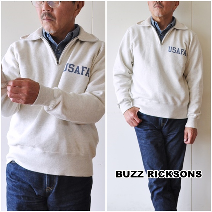 buzzricksonsバズリクソン　ハーフジップスウェット　　68397