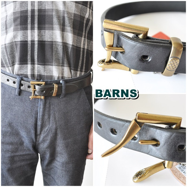 バーンズ　ＢＡＲＮＳ　レザーベルト　栃木レザー　ＬＥ－４０２４　メンズベルト
