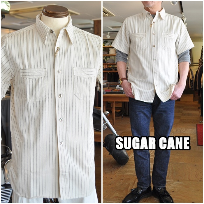 シュガーケーン SUGAR CANE ウォバッシュ 半袖シャツ  37275