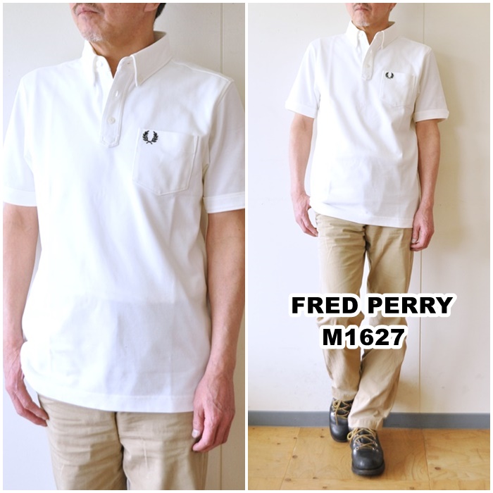 フレッドペリー　　FREDPERRY 　かのこ　ボタンダウンシャツ　M1627　鹿の子ポロシャツ
