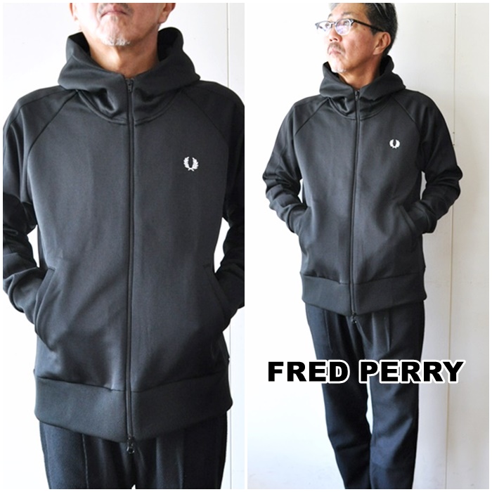 FREDPERRY フレッドペリー　トリコットフードパーカー　ジップパーカー