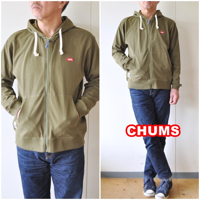 CHUMS チャムス ロゴTパーカー ジップパーカー　ch01-1832