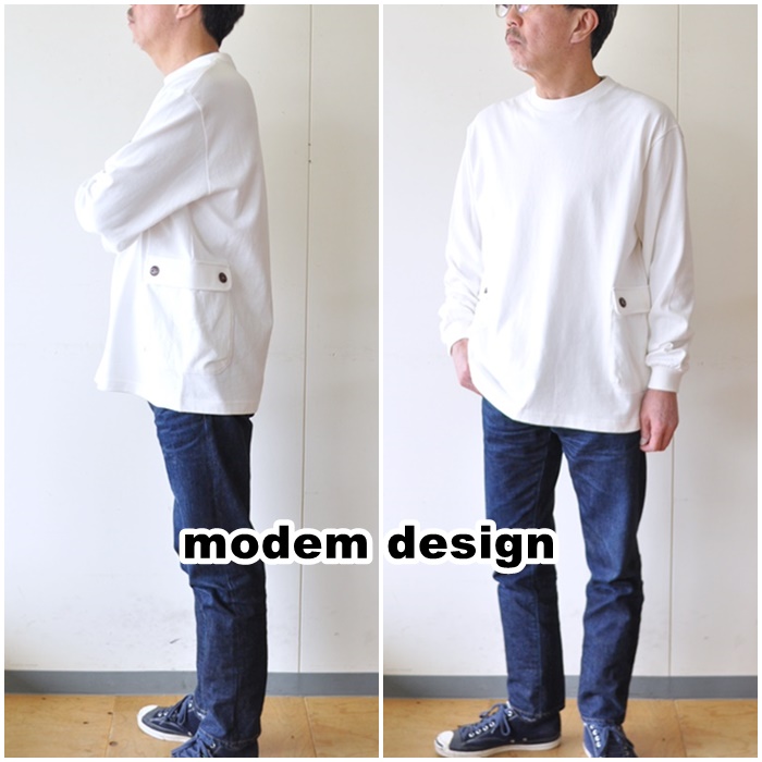 modemdesign モデムデザイン　長袖カットソー　２０１０８５９　長袖ロンT　Tシャツ