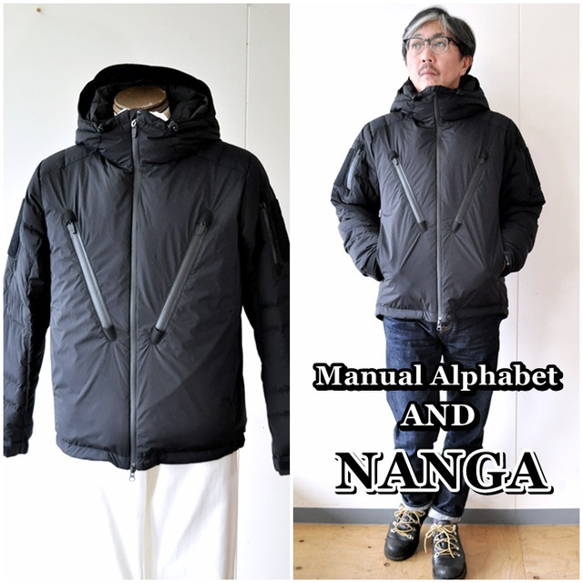 マニュアルアルファベット　ＭＡＮＵＡＬＡＬＰＨＡＢＥＴ　ナンガ　ＮＡＮＧＡコラボダウンジャケット