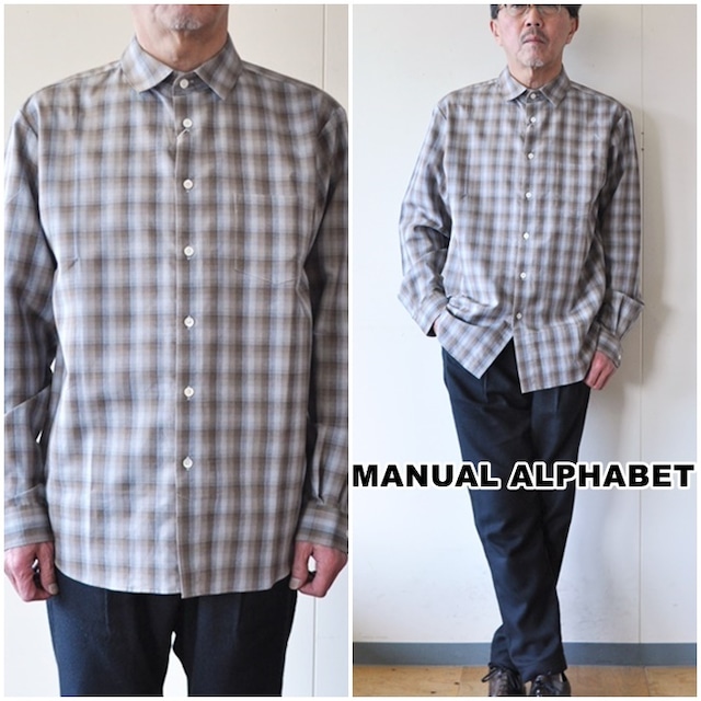 マニュアルアルファベット　MANUALALPHABET　 レギュラーシャツ　MA-S-542