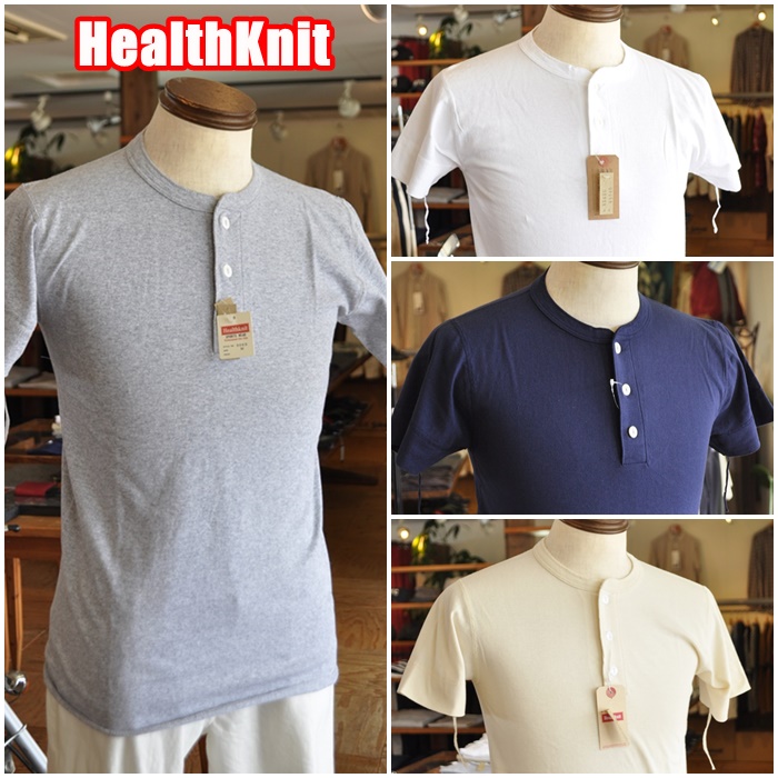 ヘルスニット Healthknit　９０６S　ヘンリーネックTシャツ　