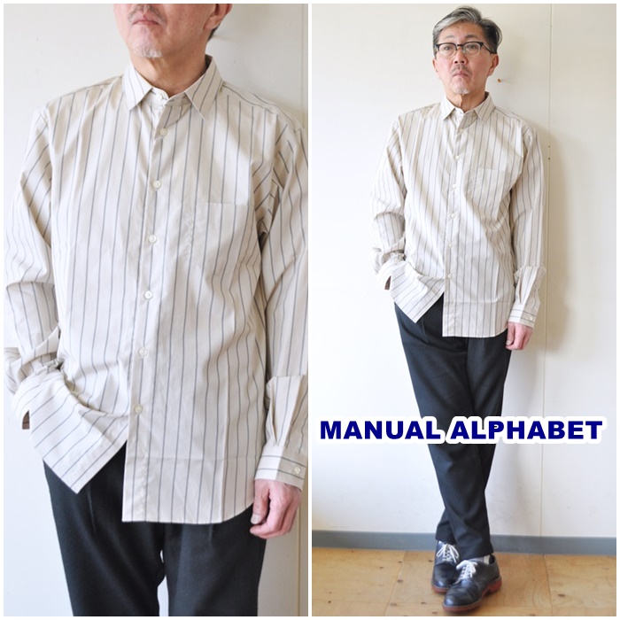 マニュアルアルファベット　MANUALALPHABET　レギュラーシャツ　MA-S-544