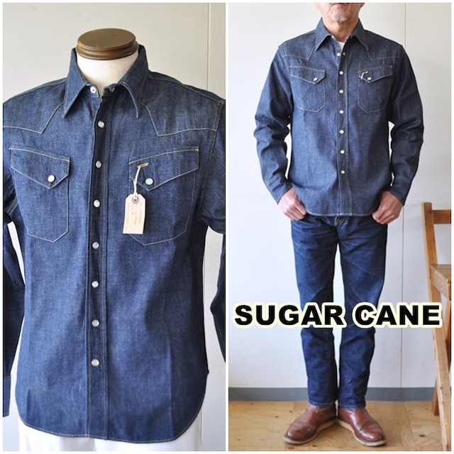 sugarcane シュガーケーン デニムウエスタンシャツ　 28190