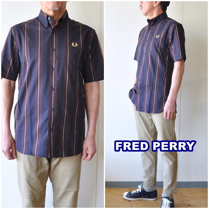 FREDPERRY フレッドペリー　ボタンダウンシャツ　M１５７２　半袖シャツ