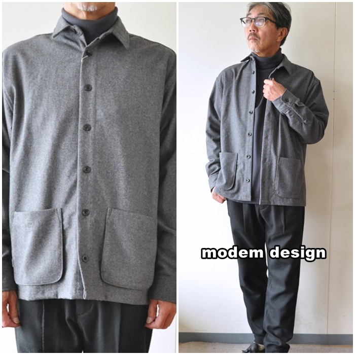 modemdesign　モデムデザイン　ウールシャツジャケット　2006757　カバーオール
