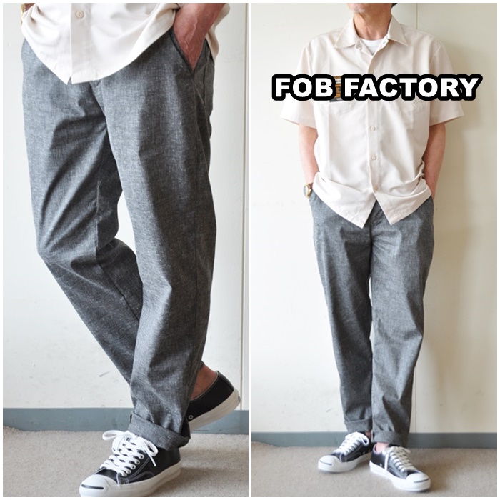 FOBFACTORY エフオービーファクトリー F０４８８ イージーパンツ　リラックスパンツ