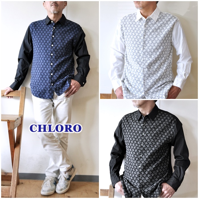 大坂ブランドのＣＨＬＯＲＯ　クロロ　メンズ　長袖シャツ　Ｃ６１９　レギュラーシャツ