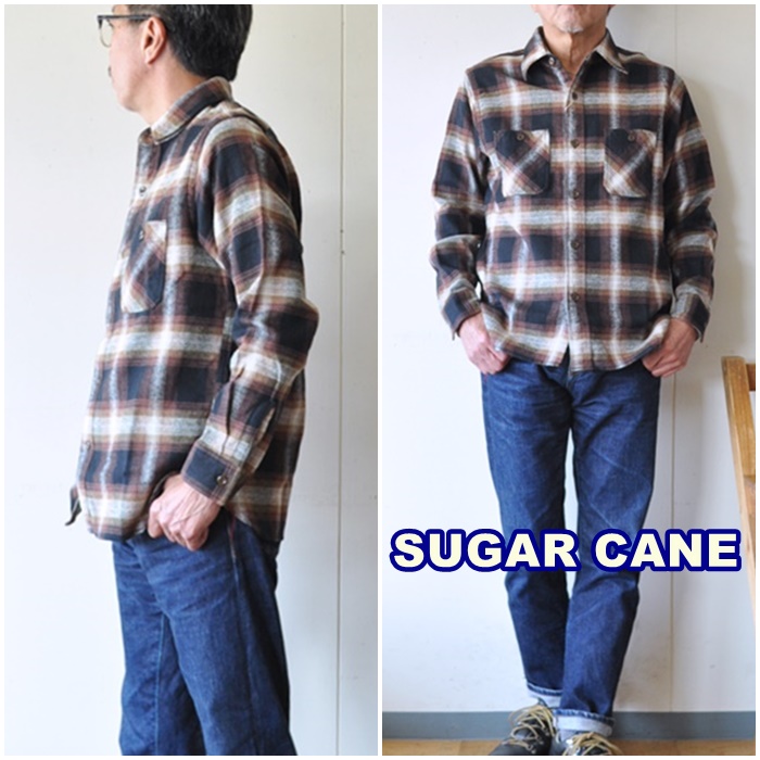 SUGARCANE 　シュガーケーン　ツイルワークシャツ　sc28743　