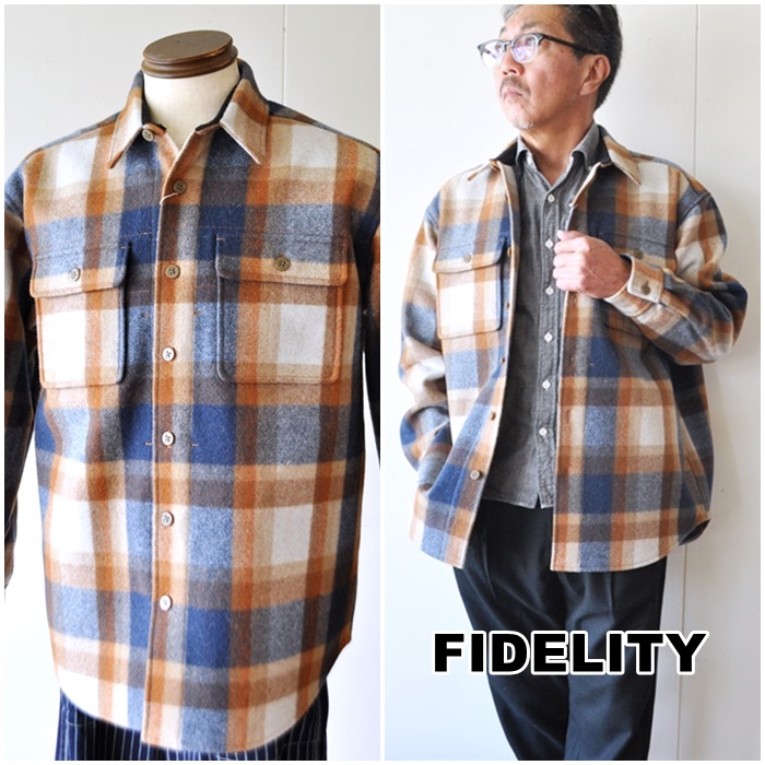 FIDELITY フィデリティ　CPOシャツジャケット　ウールメルトン　FD２０２CM2502
