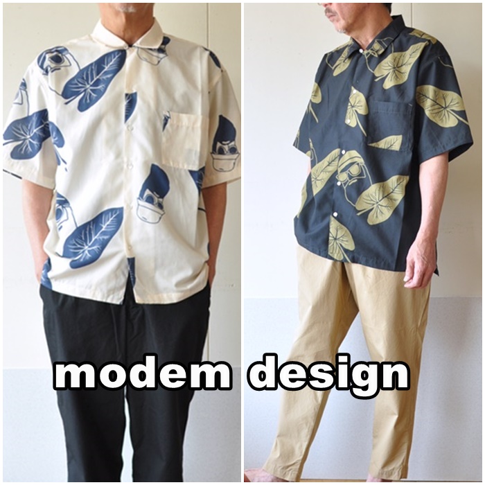 modemdesign 　モデムデザイン　半袖オープンカラーシャツ　 ２２０１８５７
