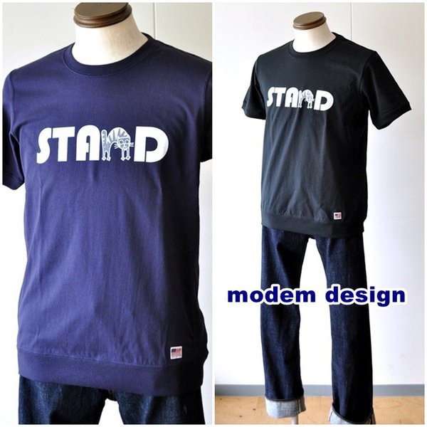 スウェットタイプの半袖Tシャツ モデムデザイン　ＭＯＤＥＭＤＥＳＩＧＮ