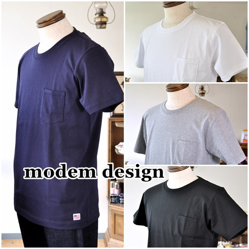 アメリカンコットン使用の日本製ポケットT モデムデザイン　ＭＯＤＥＭＤＥＳＩＧＮ