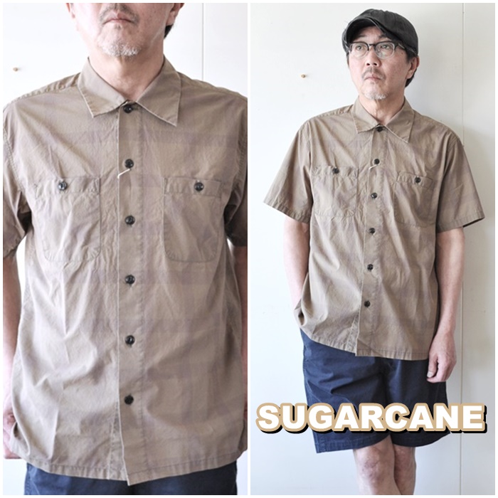 SUGARCANE シュガーケーン　半袖シャツ　SC38451　　コードチェックシャツ