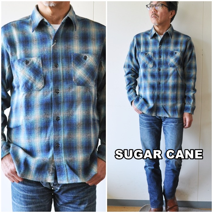 sugarcane シュガーケーン　チェックワークシャツ　28500 東洋エンタープライズ