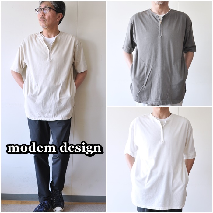 modemdesign モデムデザイン　半袖ジップカットソー　2001854　Ｔシャツ