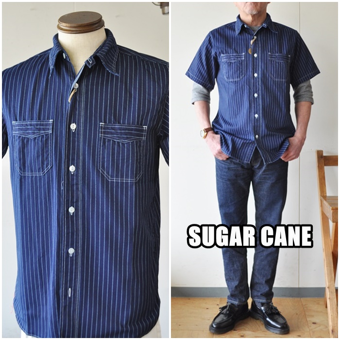 シュガーケーン SUGAR CANE ウォバッシュ 半袖シャツ  36267