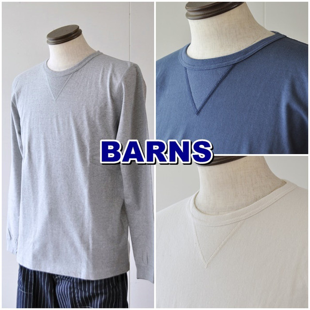 ＢＡＲＮＳ　バーンズ　長袖Ｔシャツ　ロンＴ　カットソー　クルーネック　ＢＲ３０４３　　アメカジ　  