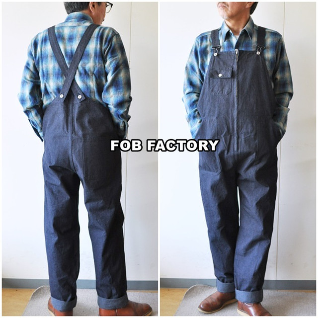 FOB FACTORY エフオービーファクトリー　デニムオーバーオール　F0479