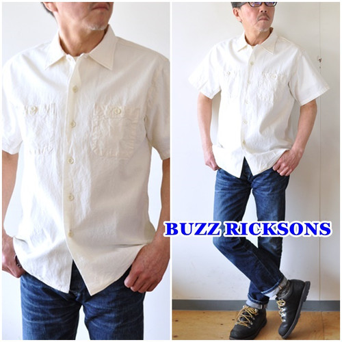 中年になると半袖ワークシャツを着こなそう バズリクソン　ＢＵＺＺＲＩＣＫＳＯＮ