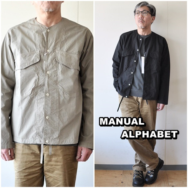 マニュアルアルファベット　ＭＡＮＵＡＬＡＬＰＨＡＢＥＴ　シャツジャケット　カーゴシャツ　
