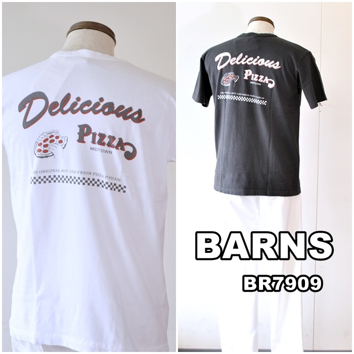 半袖tシャツ メンズのバーンズ tシャツをご紹介？ピザ屋さんのTシャツ？おいしいピザだって（笑）
