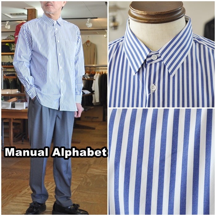 MANUAL ALPHABET マニュアルアルファベット　レギュラーシャツ　