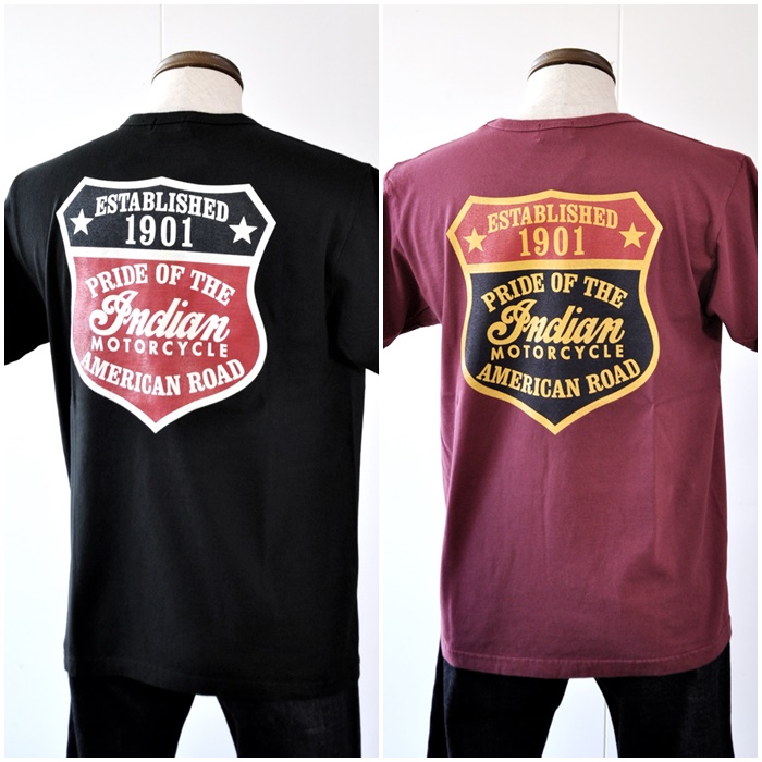 アメリカの風を背中に感じる　インディアンモーターサイクル　プリントＴシャツ