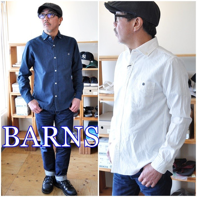 BARNS バーンズ 　長袖シャツ　ボタンダウンシャツ　 VINTAGE仕様 　のご紹介