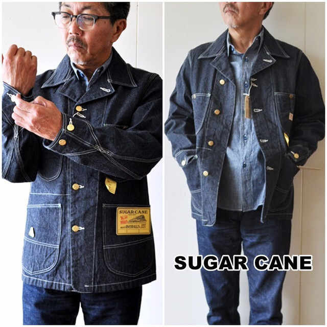 定番商品　再入荷情報　SUGAR CANE シュガーケーン デニムカバーオール　 SC14371