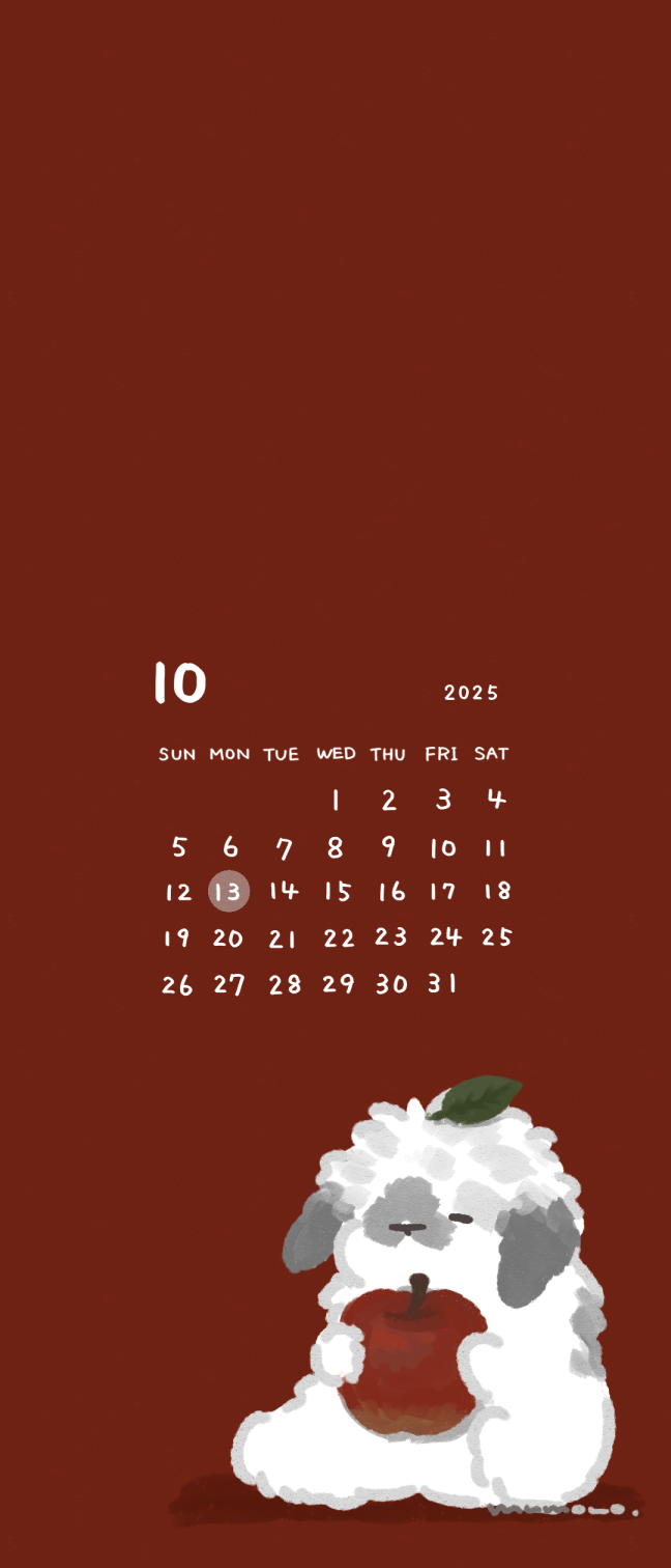 【待ち受け】10月のカレンダー