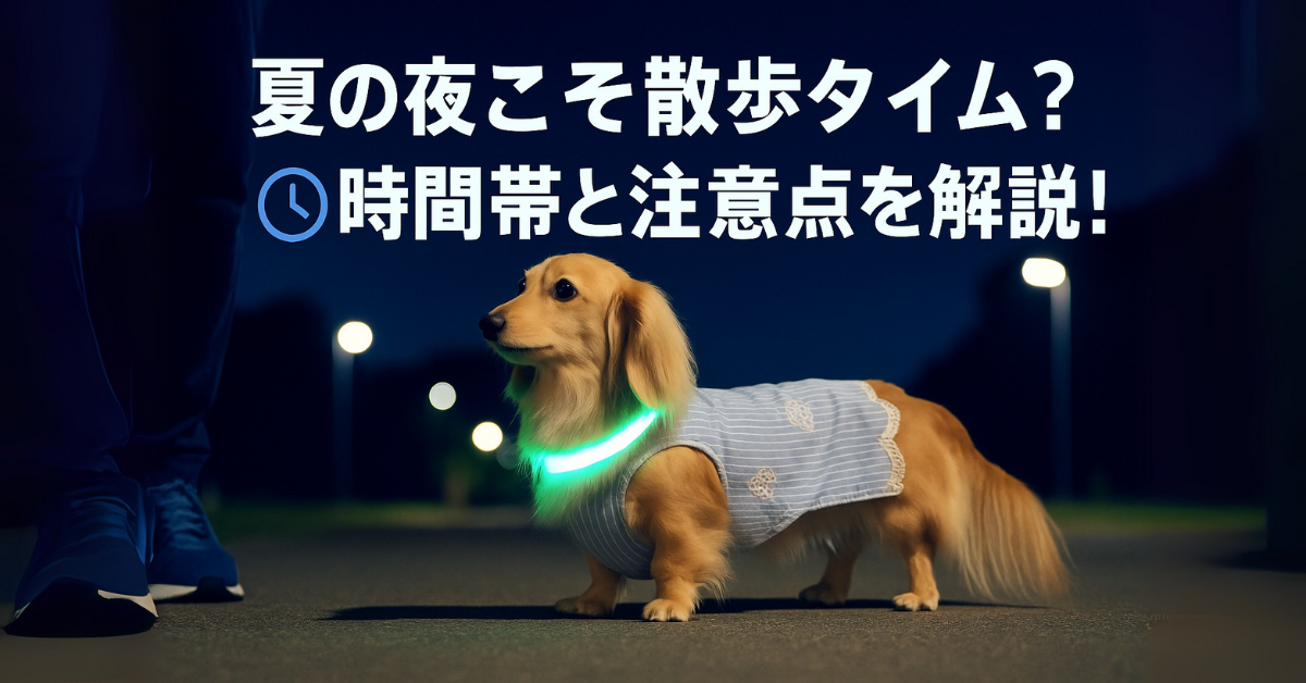 夏の夜こそ散歩タイム？時間帯と注意点を解説！