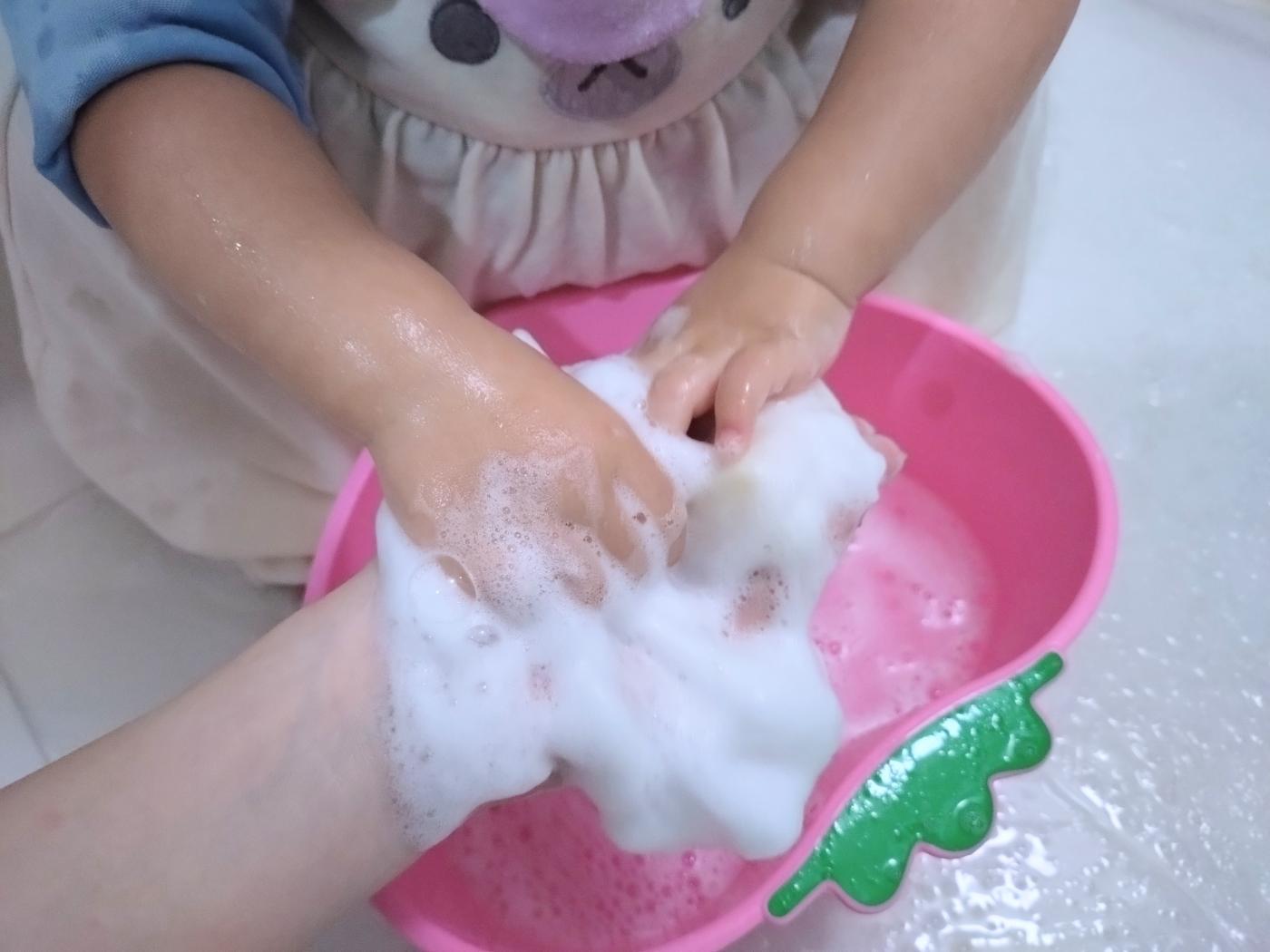 泡がふわふわで気持ち良いいし 流すときの泡切れがめちゃくちゃ良い!