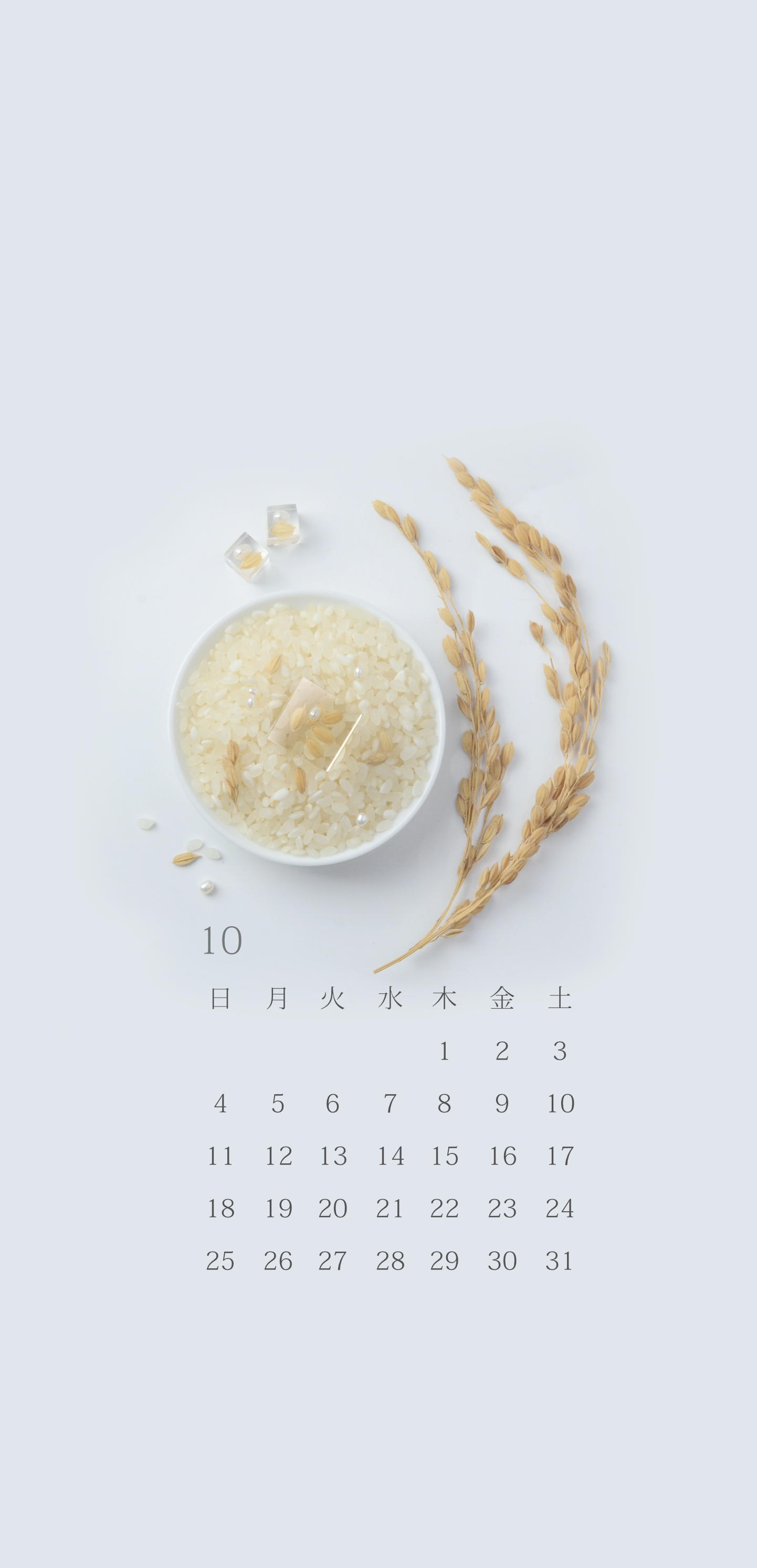 無料ロック画面カレンダー 6月 紫陽花 Michicusa