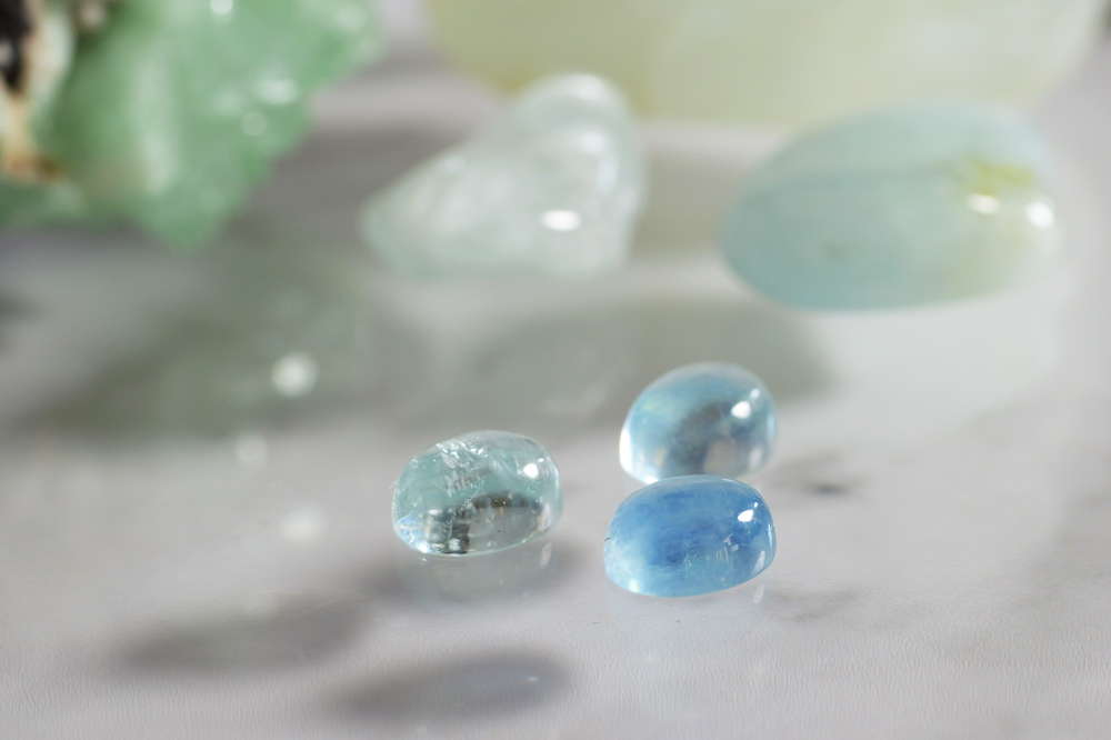 穏やか、しとやか、可愛いの代名詞。「アクアマリン」のカボションリング！3月の誕生石です！